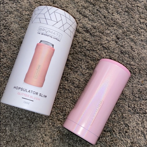 Other - Pink Glitter Brumate 12 oz